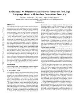 Lookahead: An Inference Acceleration Framework for Large Language Model
  with Lossless Generation Accuracy