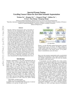 Spectral Prompt Tuning:Unveiling Unseen Classes for Zero-Shot Semantic
  Segmentation