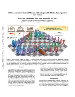 AMD:Anatomical Motion Diffusion with Interpretable Motion Decomposition
  and Fusion