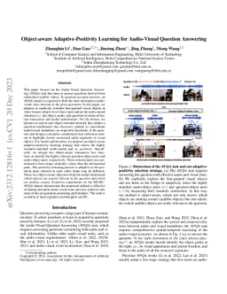 Object-aware Adaptive-Positivity Learning for Audio-Visual Question
  Answering