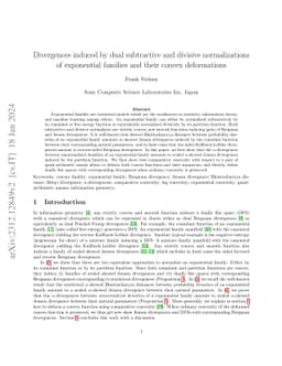 Divergences induced by dual subtractive and divisive normalizations of
  exponential families and their convex deformations