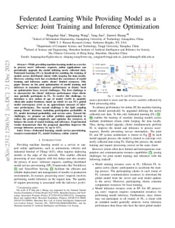 Federated Learning While Providing Model as a Service: Joint Training
  and Inference Optimization