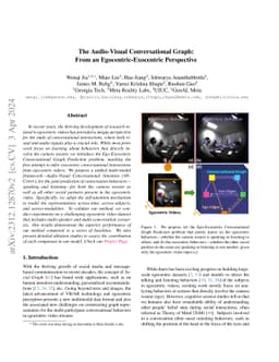The Audio-Visual Conversational Graph: From an Egocentric-Exocentric
  Perspective