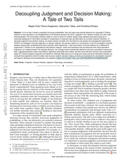 Decoupling Judgment and Decision Making: A Tale of Two Tails