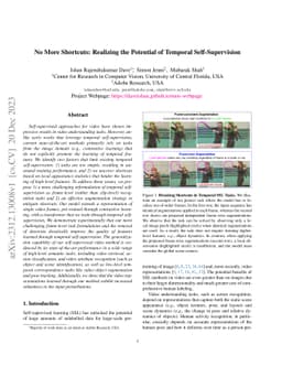 No More Shortcuts: Realizing the Potential of Temporal Self-Supervision