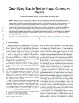 Quantifying Bias in Text-to-Image Generative Models