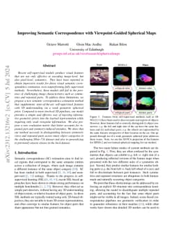 Improving Semantic Correspondence with Viewpoint-Guided Spherical Maps