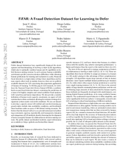 FiFAR: A Fraud Detection Dataset for Learning to Defer