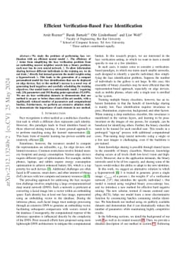 Efficient Verification-Based Face Identification
