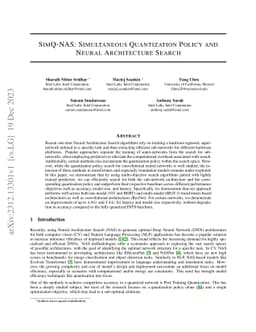 SimQ-NAS: Simultaneous Quantization Policy and Neural Architecture
  Search