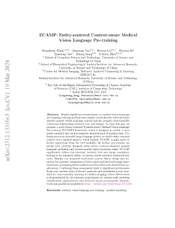 ECAMP: Entity-centered Context-aware Medical Vision Language
  Pre-training