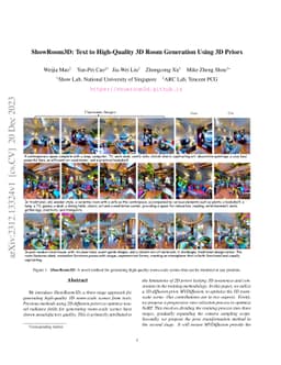 ShowRoom3D: Text to High-Quality 3D Room Generation Using 3D Priors