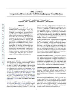 DSPy Assertions: Computational Constraints for Self-Refining Language
  Model Pipelines