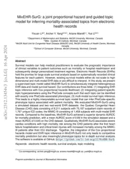 MixEHR-SurG: a joint proportional hazard and guided topic model for
  inferring mortality-associated topics from electronic health records
