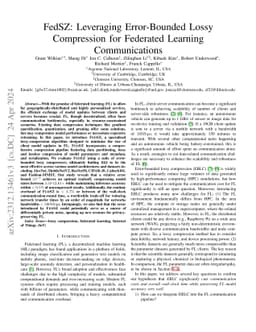 FedSZ: Leveraging Error-Bounded Lossy Compression for Federated Learning
  Communications