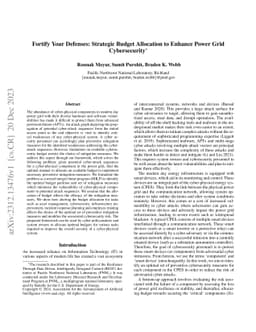Fortify Your Defenses: Strategic Budget Allocation to Enhance Power Grid
  Cybersecurity