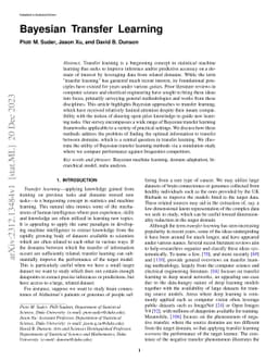 Bayesian Transfer Learning