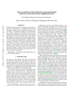 Meta-Learning with Versatile Loss Geometries for Fast Adaptation Using
  Mirror Descent