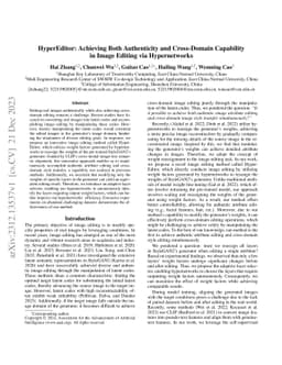 HyperEditor: Achieving Both Authenticity and Cross-Domain Capability in
  Image Editing via Hypernetworks