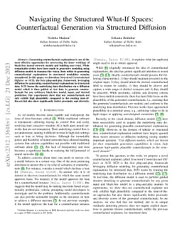 Navigating the Structured What-If Spaces: Counterfactual Generation via
  Structured Diffusion