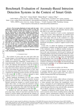 Benchmark Evaluation of Anomaly-Based Intrusion Detection Systems in the
  Context of Smart Grids