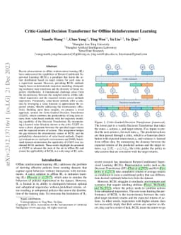 Critic-Guided Decision Transformer for Offline Reinforcement Learning
