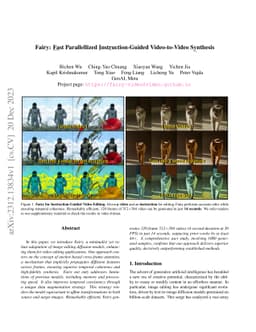 Fairy: Fast Parallelized Instruction-Guided Video-to-Video Synthesis