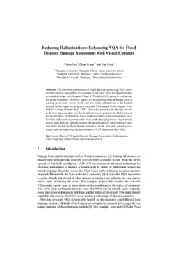 Reducing Hallucinations: Enhancing VQA for Flood Disaster Damage
  Assessment with Visual Contexts
