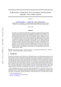 A Bayesian approach to functional regression: theory and computation