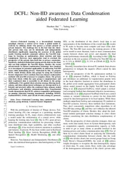 DCFL: Non-IID awareness Data Condensation aided Federated Learning