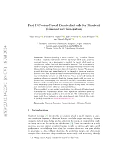 Fast Diffusion-Based Counterfactuals for Shortcut Removal and Generation