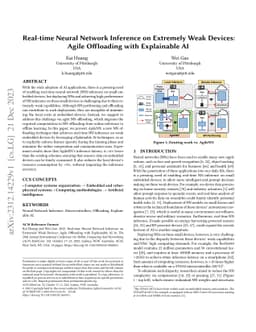 Real-time Neural Network Inference on Extremely Weak Devices: Agile
  Offloading with Explainable AI