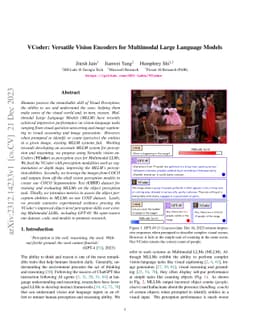 VCoder: Versatile Vision Encoders for Multimodal Large Language Models