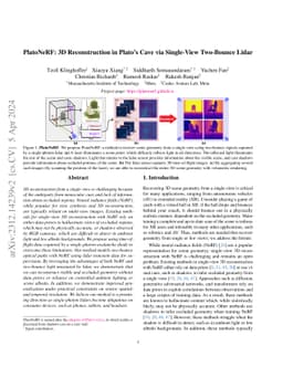 PlatoNeRF: 3D Reconstruction in Plato's Cave via Single-View Two-Bounce
  Lidar
