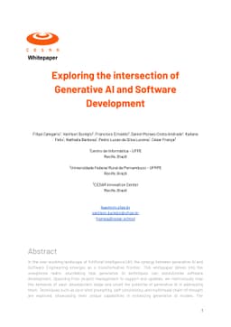 Exploring the intersection of Generative AI and Software Development