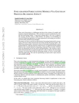 Fine-grained Forecasting Models Via Gaussian Process Blurring Effect