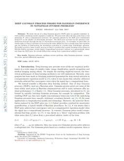 Deep Gaussian Process Priors for Bayesian Inference in Nonlinear Inverse
  Problems