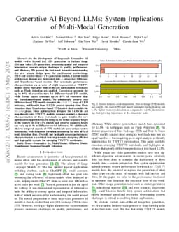 Generative AI Beyond LLMs: System Implications of Multi-Modal Generation