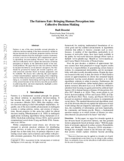 The Fairness Fair: Bringing Human Perception into Collective
  Decision-Making