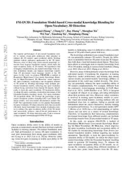 FM-OV3D: Foundation Model-based Cross-modal Knowledge Blending for
  Open-Vocabulary 3D Detection