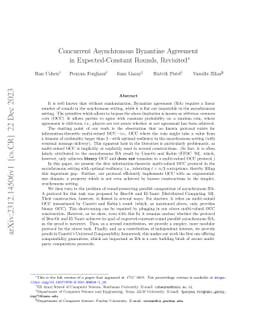 Concurrent Asynchronous Byzantine Agreement in Expected-Constant Rounds,
  Revisited