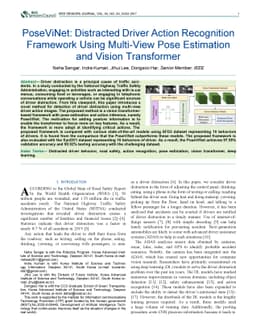 PoseViNet: Distracted Driver Action Recognition Framework Using
  Multi-View Pose Estimation and Vision Transformer