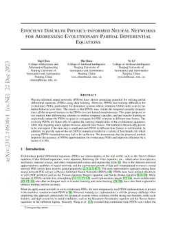 Efficient Discrete Physics-informed Neural Networks for Addressing
  Evolutionary Partial Differential Equations