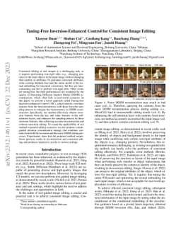 Tuning-Free Inversion-Enhanced Control for Consistent Image Editing