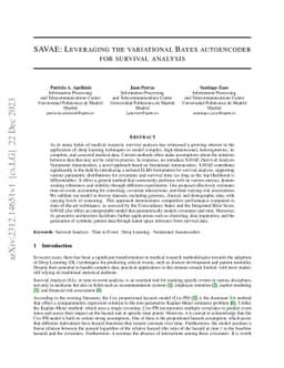 SAVAE: Leveraging the variational Bayes autoencoder for survival
  analysis
