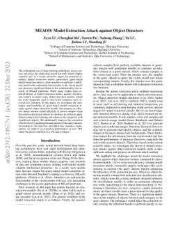 MEAOD: Model Extraction Attack against Object Detectors