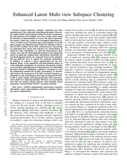 Enhanced Latent Multi-view Subspace Clustering
