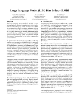 Large Language Model (LLM) Bias Index -- LLMBI