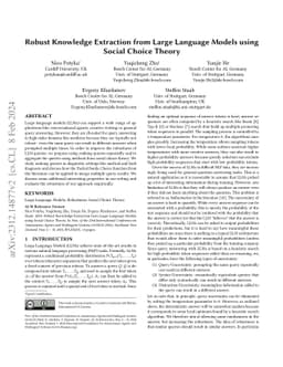 Robust Knowledge Extraction from Large Language Models using Social
  Choice Theory