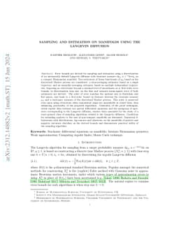 Sampling and estimation on manifolds using the Langevin diffusion